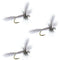 3 Pack Barbless White Wulff Classic Hair Wing Dry Fly - Hook Size 12