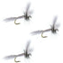 3 Pack Barbless White Wulff Classic Hair Wing Dry Fly - Hook Size 12