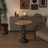 Round End Table With Pedestal Base - Natural Wood