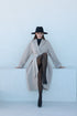 Classic Brushed Cashmere Wool Blend Overcoat in Beige