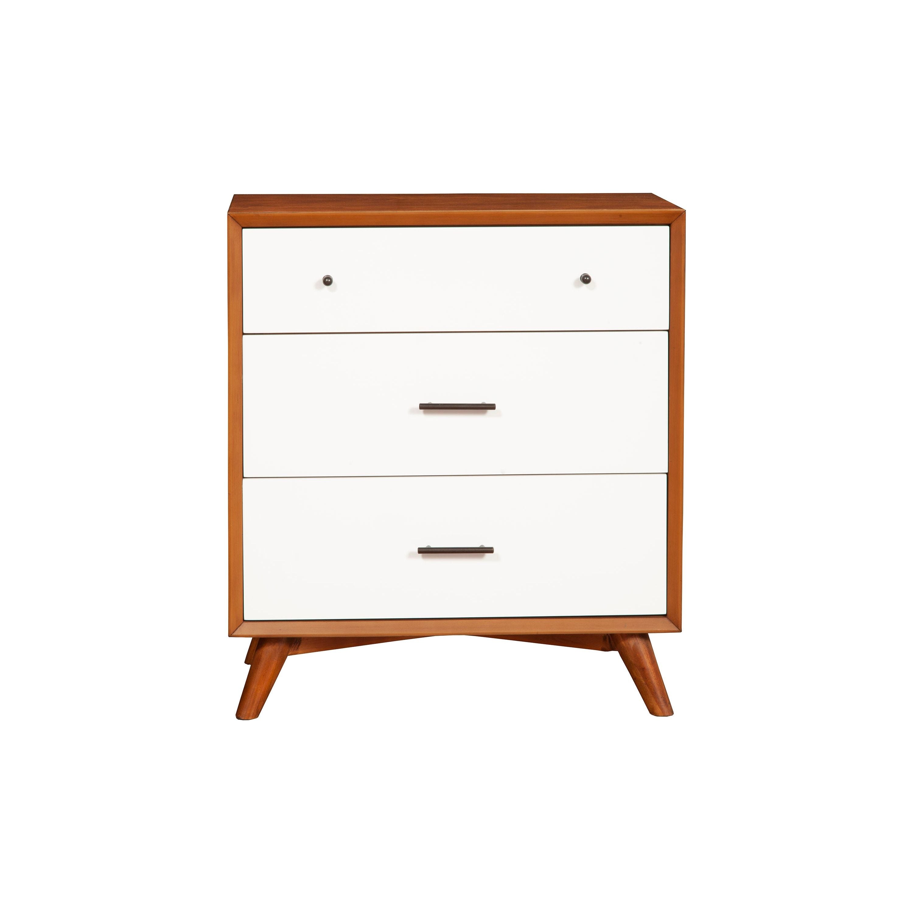 Flynn Small Chest, Chestnut/White