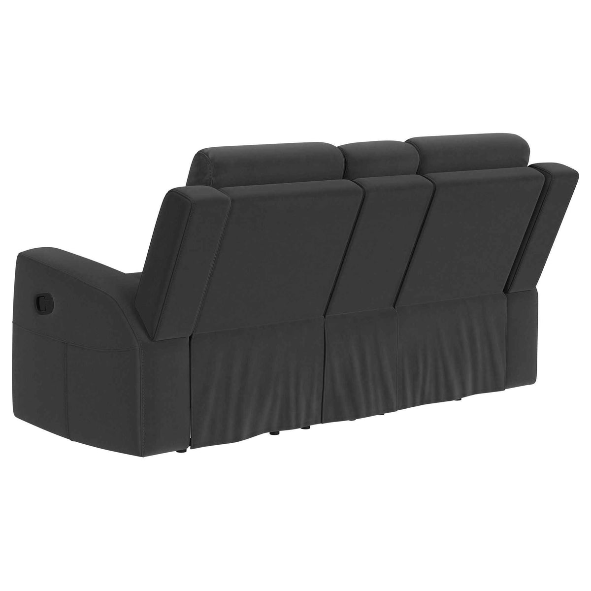 Brentwood Upholstered Reclining Loveseat Dark Charcoal