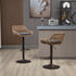 Modern Swivel Bar Stools Adjustable Counter Chairs With Footrest (Set of 2)