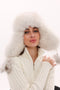 Genuine Arctic Fox Fur Genuine Leather Hat