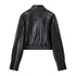 Women's Faux Leather Cropped Jacket BYMANYC ® New York CONTEMPORARY VIBRANT MODERN FASHION - New Collection