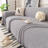 Textured Woven Modern Sofa Cover, Natural Blend Decorative Couch Throw Blanket