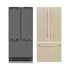 ZLINE 36" Panel Ready Built-In Bottom Freezer Refrigerator,Water Dispenser, Ice Maker,Graphite Gray, Gold GRBIVZ-36-G