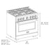 ZLINE 36" Select Gas Range Convection Gas Oven Black Stainless Steel HGRB-36