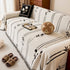 Chenille Jacquard Sofa Throw Cover with Tassel Soft Thick Couch Protector Blanket