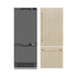 ZLINE 30" Panel Ready Built-In Bottom Freezer Refrigerator,Water Dispenser, Ice Maker,Graphite Gray, Gold GRBIVZ-30-G