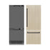 ZLINE 30" Panel Ready Built-In Bottom Freezer Refrigerator,Water Dispenser, Ice Maker,Graphite Gray, Matte Black GRBIVZ-30-MB