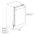 ZLINE Autograph 18" Dishwasher White Door, Black Handle DWVZ-WM-18-MB