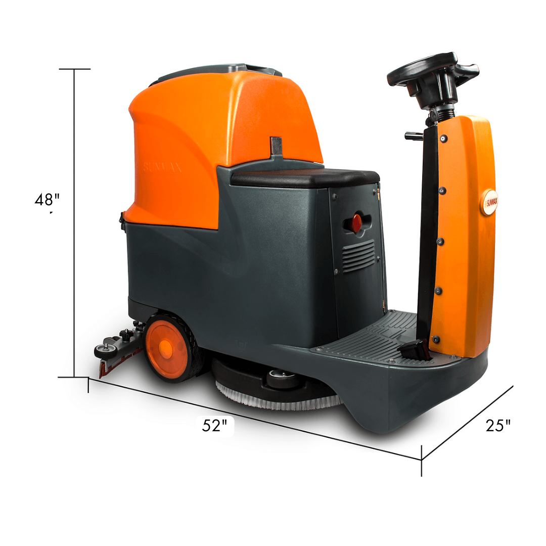 Ride-On Floor Scrubber RT70, 48000 Sqft/H Efficiency, 18.5 Gal Tanks, 31-inch Squeegee Width