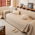 Natural Textured Linen Couch Cover, Breathable & Hypoallergenic Furniture Protector