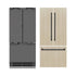 ZLINE 36" Panel Ready Built-In Bottom Freezer Refrigerator,Water Dispenser, Ice Maker,Graphite Gray, Matte Black GRBIVZ-36-MB