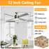 52" Bucholz Industrial Ceiling Fan with Dimmable LED Light