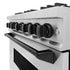 ZLINE 36" Dual Fuel Range, Gas Cooktop, Electric Convection Oven Stainless Steel, Matte Black CDRZ-36-MB