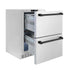 ZLINE 24" Touchstone 168 Can Outdoor-Rated Dual Refrigerator Drawer, Matte Black, RDSOZ-ST-24-MB
