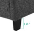 Walker Edison | King Size Charcoal Grey Upholstered Platform Bed