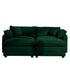 Modern Oversized Modular Cushion Sofa With Ottoman, Low Back, Deep Seating Sofa Set