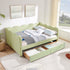 Gingham Daybed With USB Charging Port, Wave-Shaped Design