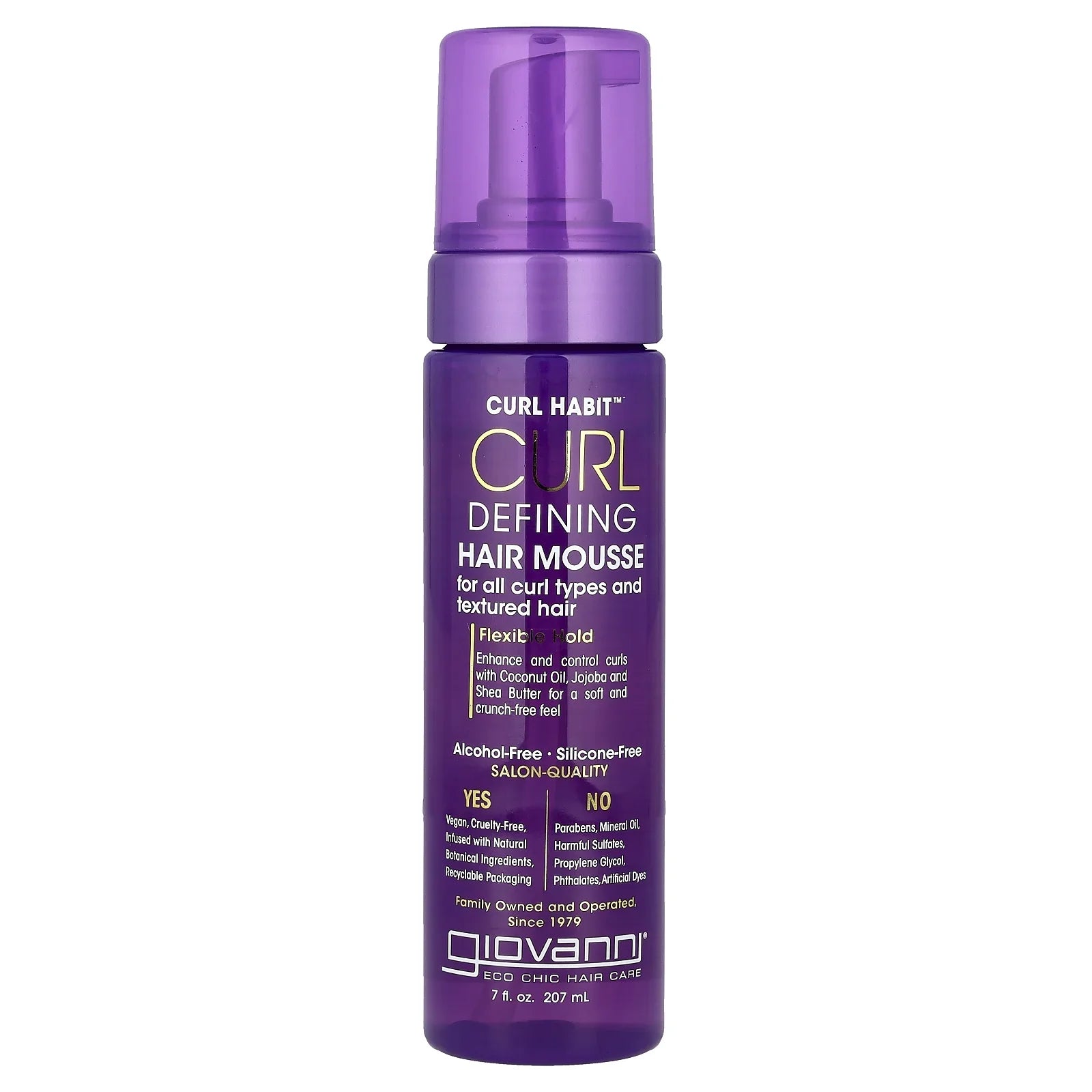 Giovanni Hair Care Products - Curl Defining Hair Mousse, 7 fl oz - Volumizing Curl Enhancer