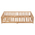 Solid Floor Bed With Door And Fence For Children