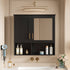 2 In 1 Wall-Mounted Mirror Cabinet With Adjustable Shelves, Soft-Close Doors, High-Definition Mirror & Storage