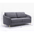 Yuina Linen Sofa with Chrome Legs - Dark Gray
