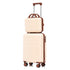 14'/20' 2-Piece Beige ABS Spinner Wheel Luggage Set