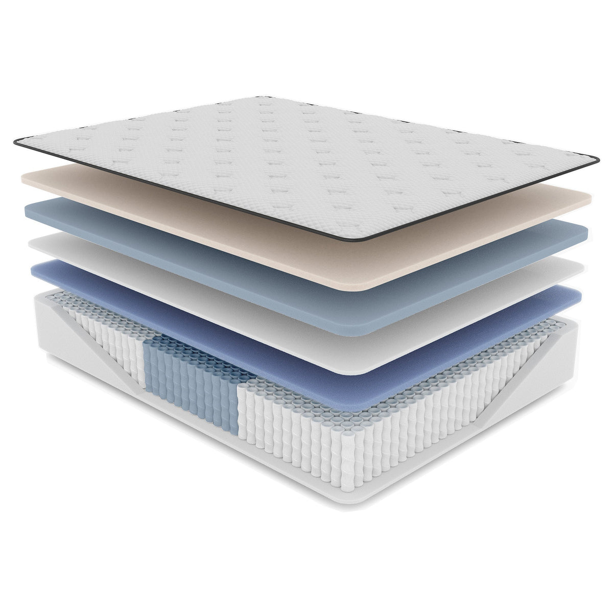 Diamond Hughes Latex Hybrid Twin Mattress with Euro-Top 14.5