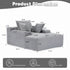 Oversized Chaise Lounge Chair Cozy Cloud Couch With 3 Throw Pillows And Wide Armrest