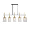 Chandelier 5 Light, Fixture Over Table - Black / Gold