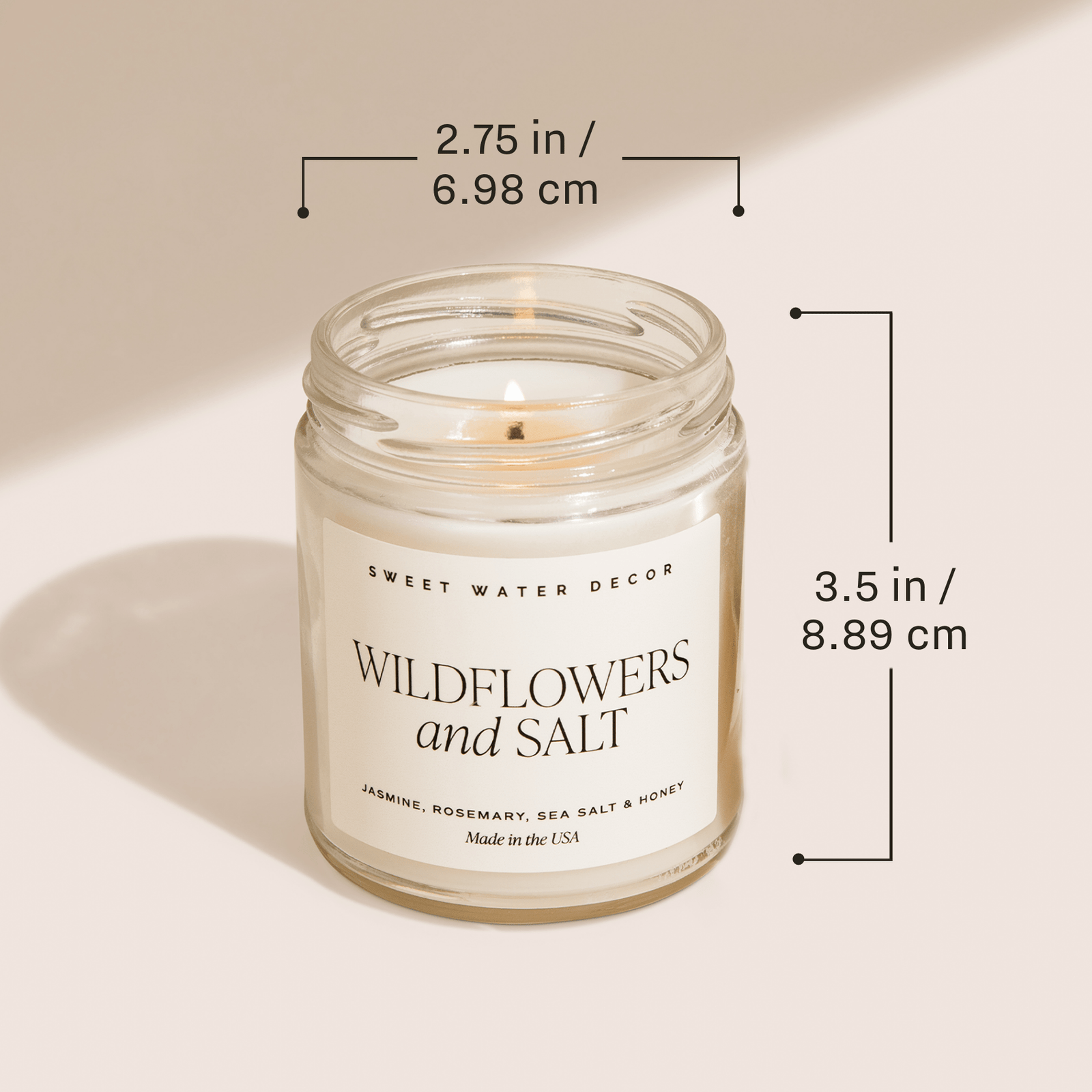 Palo Santo Patchouli Soy Candle - Clear Patterned Jar - 9 oz