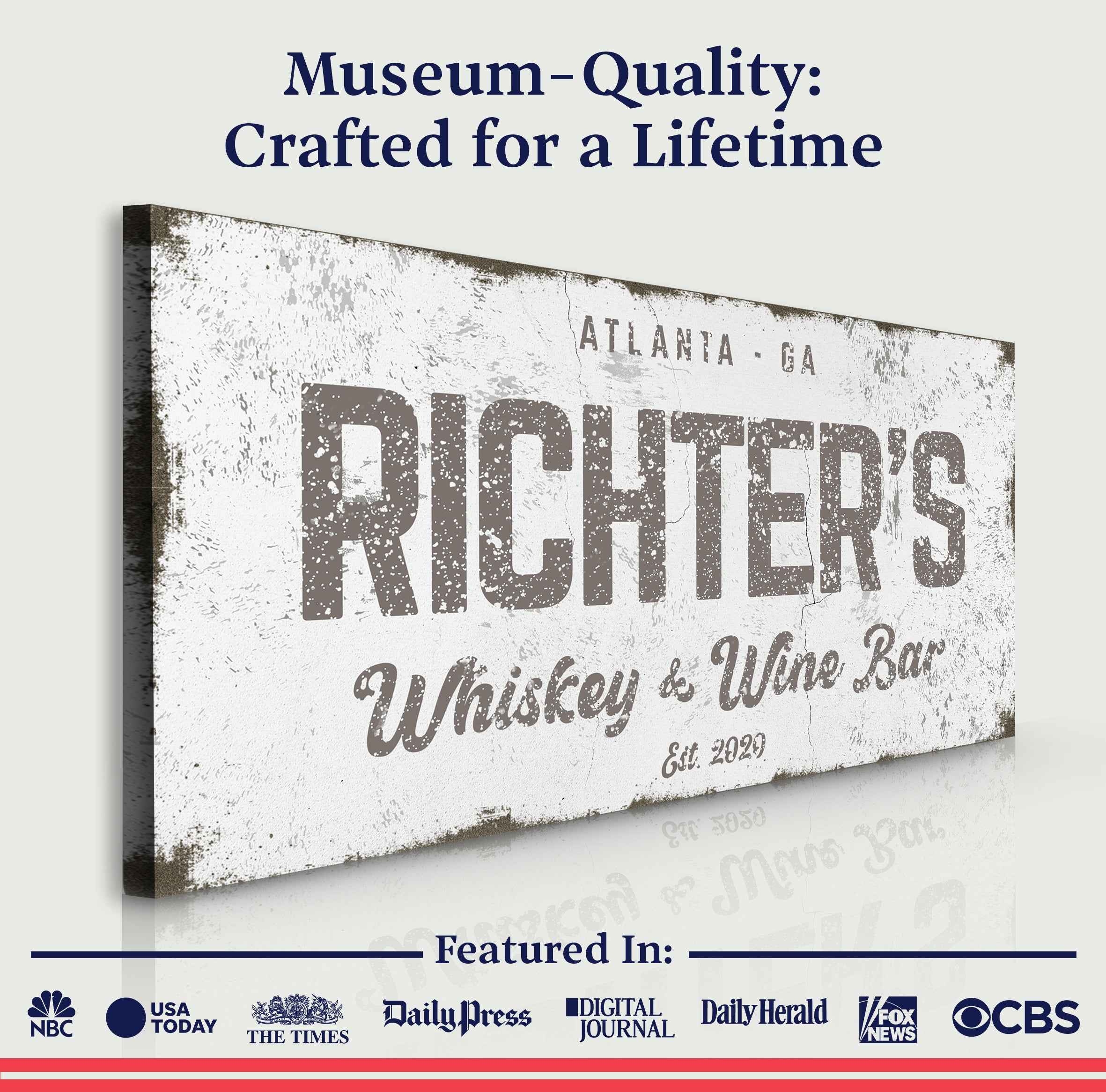 Whiskey And Wine Bar Sign