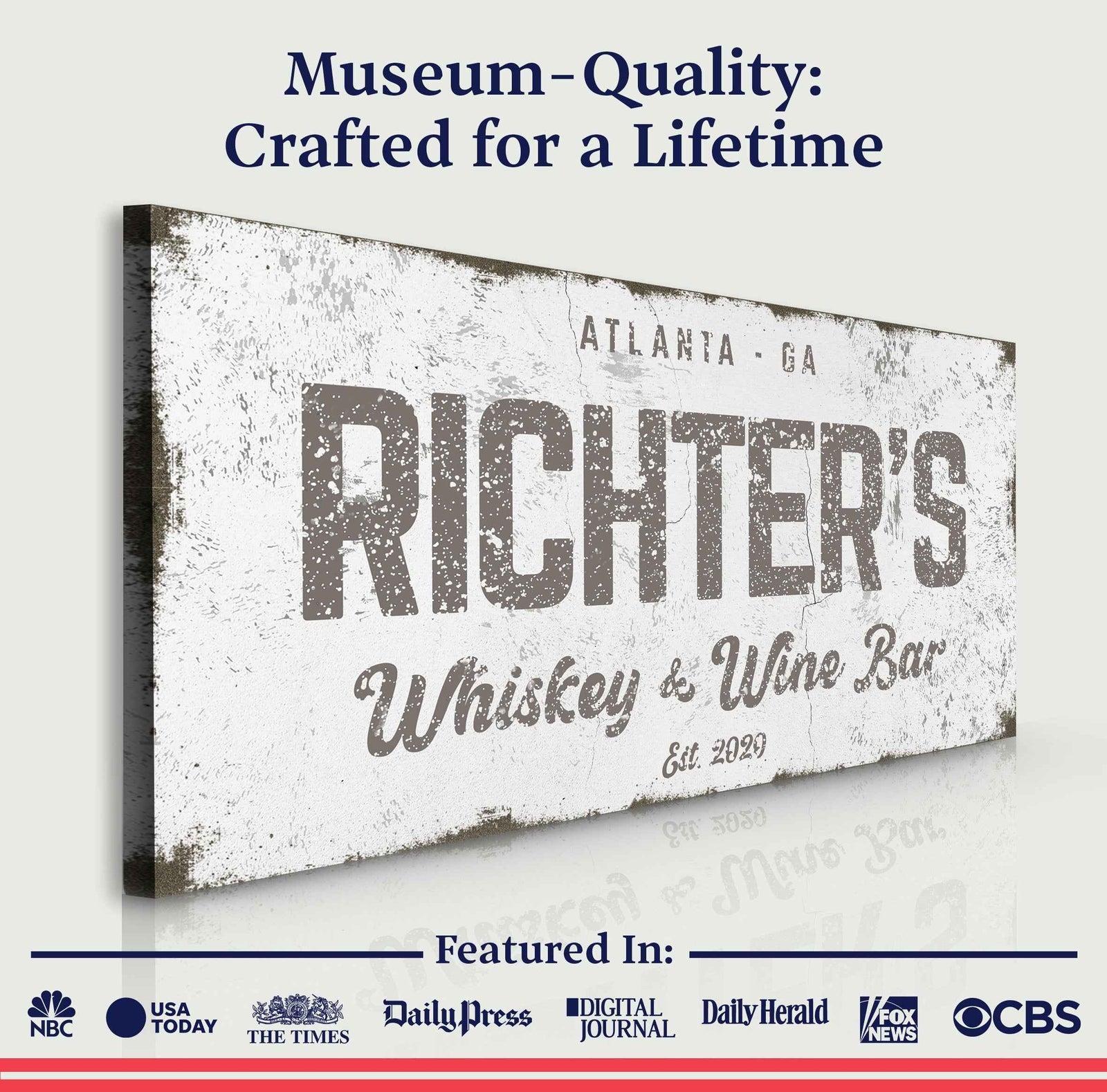 Whiskey And Wine Bar Sign