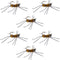 Barbless Pat's Barred Rubber Legs Tungsten Bead Jigged Coffee/Tan Euro Nymph  - Set of 6 Flies Hook Size 6