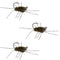 3 Pack Barbless Pat's Barred Rubber Legs Tungsten Bead Jigged Dark Olive Euro Nymph  -  Hook Size 6