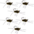 Barbless Pat's Barred Rubber Legs Tungsten Bead Jigged Dark Olive Euro Nymph  - Set of 6 Flies Hook Size 6