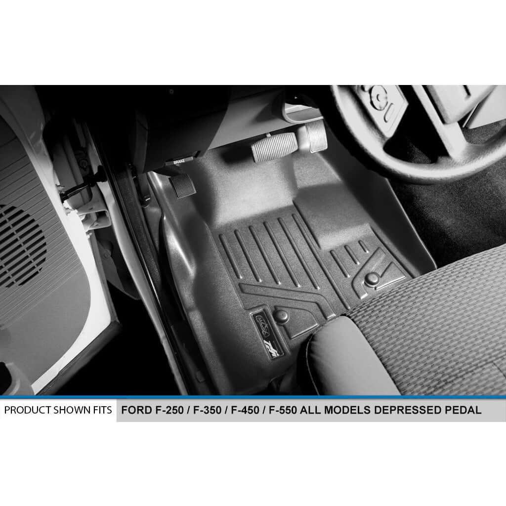 SMARTLINER Custom Fit Floor Liners For 2011-2012 F-250/F-350/F-450 Super Duty with Depressed Drivers Side Pedal