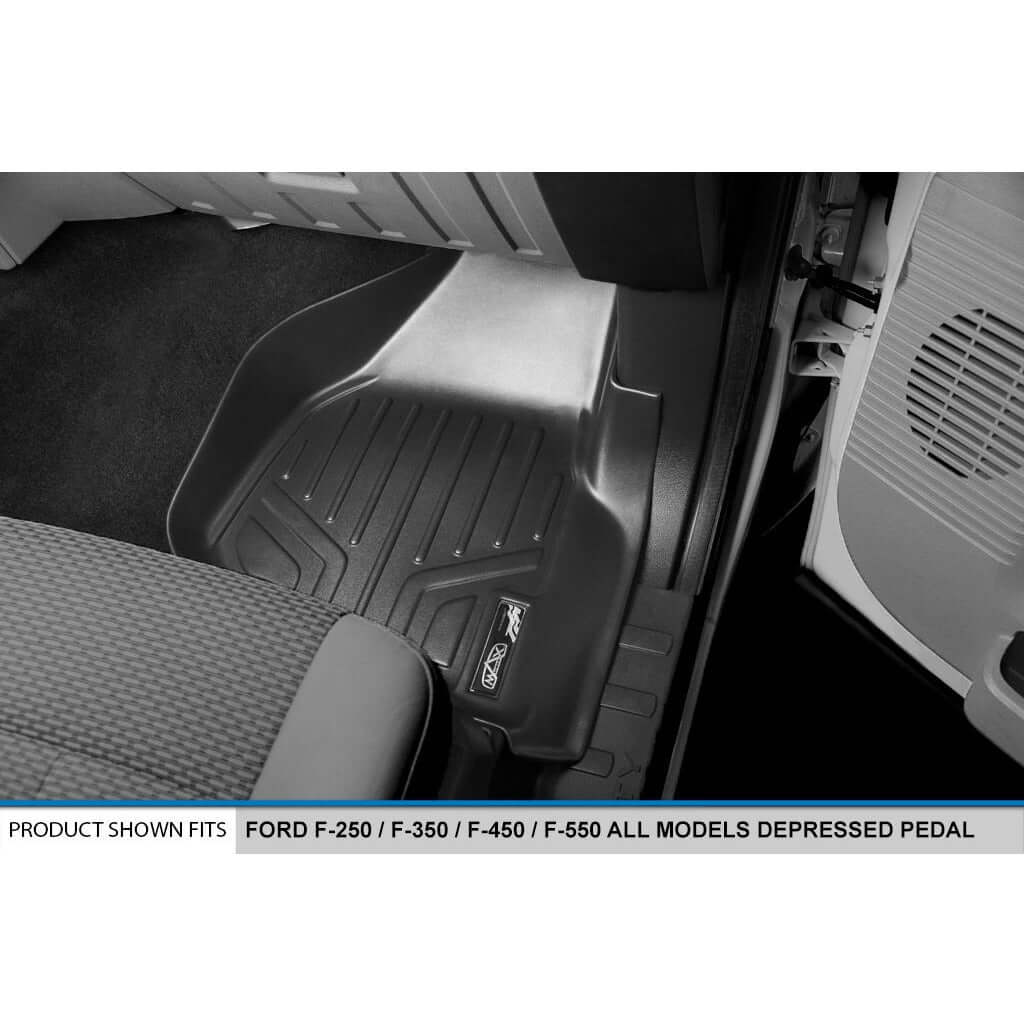 SMARTLINER Custom Fit Floor Liners For 2011-2012 F-250/F-350 Super Duty SuperCab with Depressed Drivers Side Pedal