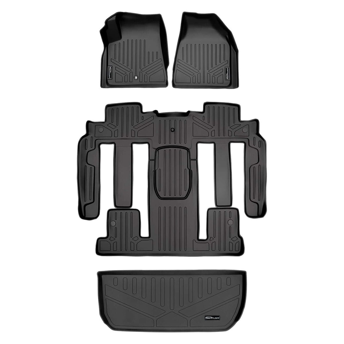 SMARTLINER Custom Fit Floor Liners For 2008 - 2017 Buick Enclave with 2nd Row Bucket Seats