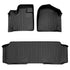 SMARTLINER Custom Fit Floor Liners For 2013-2020 Dodge Grand Caravan with Second Row Bench Seats and 1st Row Super Console