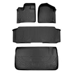 SMARTLINER Custom Fit Floor Liners For 2013-2020 Dodge Grand Caravan with Second Row Bench Seats and 1st Row Super Console
