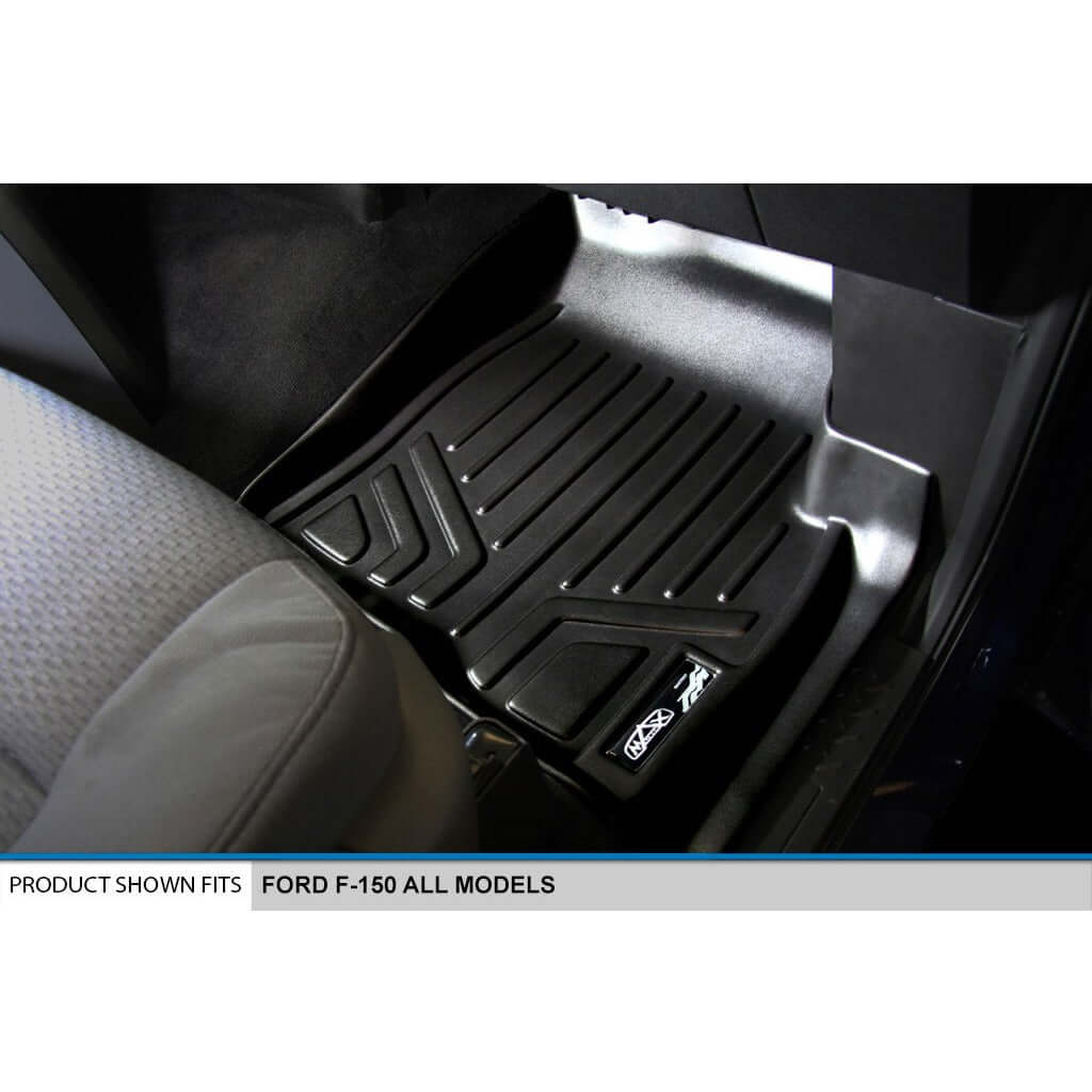 Smart Trim™ Custom Fit Floor Liners For 2011-2014 Ford F-150 SuperCab Non Flow Center Console