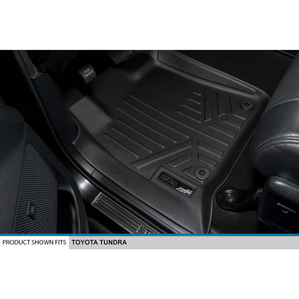 SMARTLINER Custom Fit Floor Liners For 2007-2021 Toyota Tundra CrewMax Cab (with Coverage Under 2nd Row Seat)
