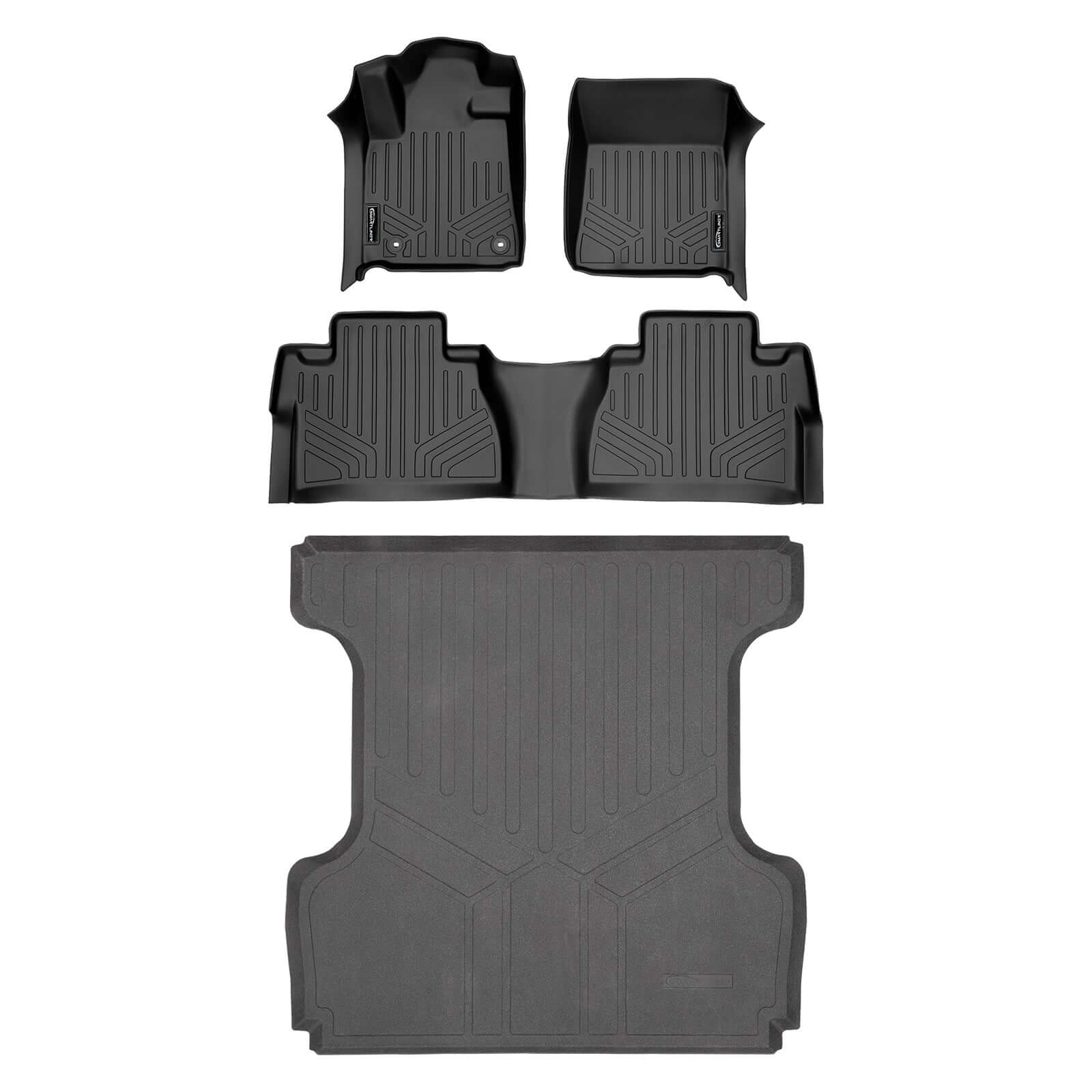 SMARTLINER Custom Fit Floor Liners For 2007 - 2021 Toyota Tundra Double Cab or CrewMax Cab