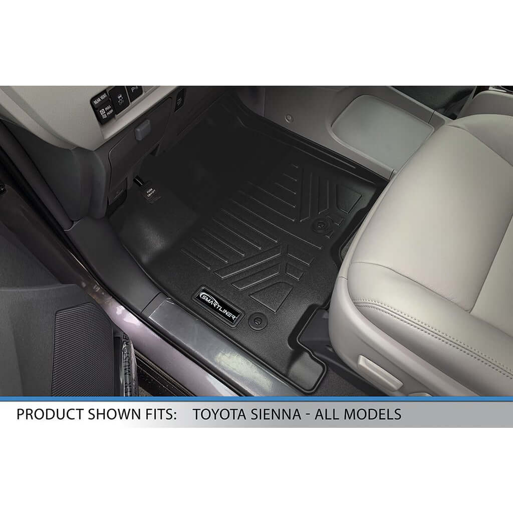 Smart Trim™ Custom Fit Floor Liners For 2013 2020 Toyota Sienna 7 Passenger Model