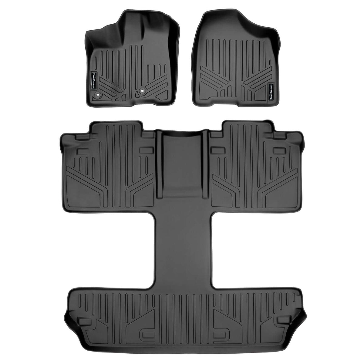Smart Trim™ Custom Fit Floor Liners For 2013 2020 Sienna 7 Passenger Model with Power Folding 3rd Row Seats