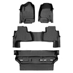 SMARTLINER Custom Fit Floor Mats 3 Rows and Cargo Liner Behind 2nd Row Set Black 2015 - 2020 Tahoe / Yukon with 2nd Row Bench Seats